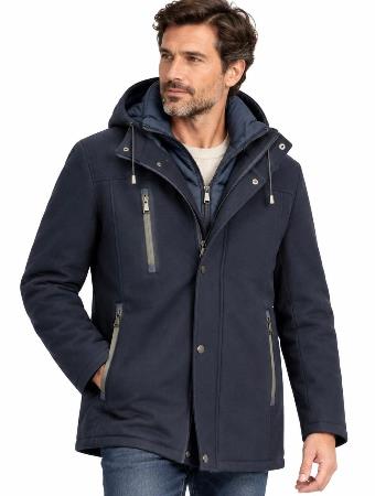 Chaquetón Paño C/Capucha y Pecherín Desmontable