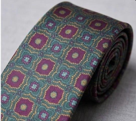 Corbata Artesanal Patrón Geométrico - Imagen 5