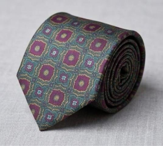 Corbata Artesanal Patrón Geométrico - Imagen 4