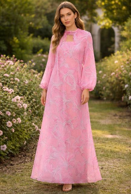 Vestido Largo Estampado Floral