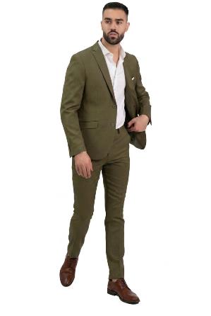 Traje Slim Fit Oliva Urbano