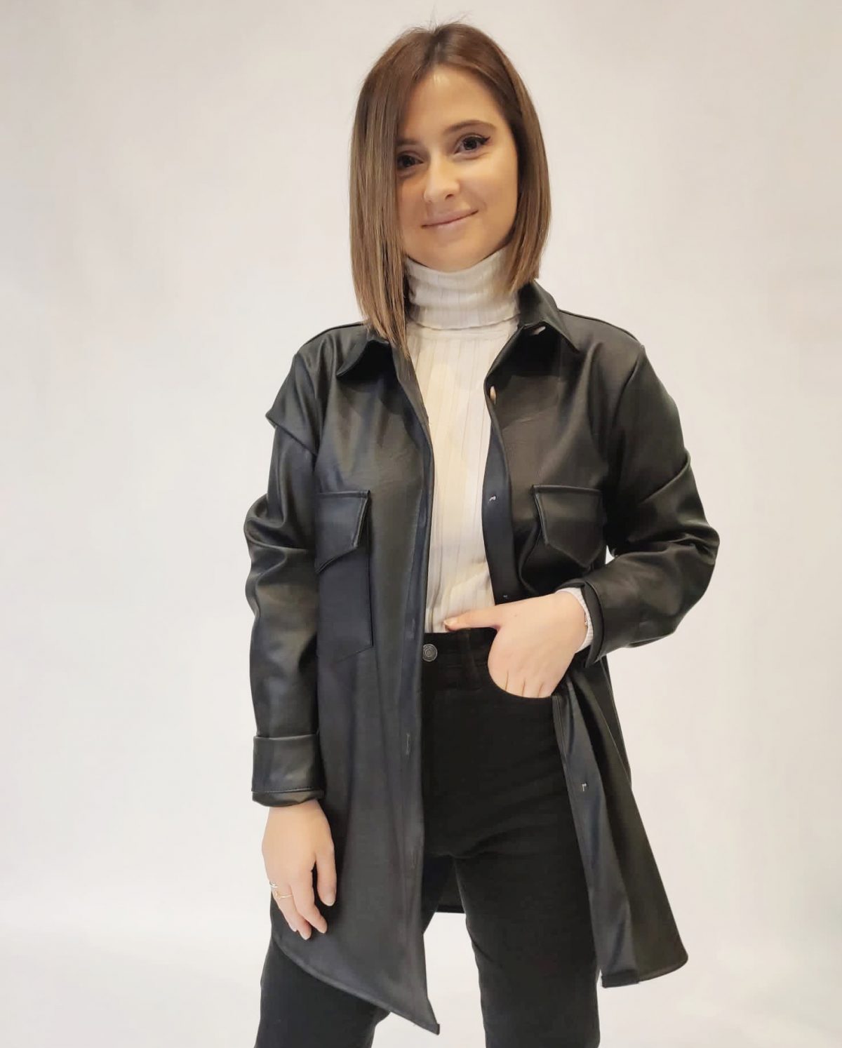 Chaqueta cuero sintético - Imagen 3