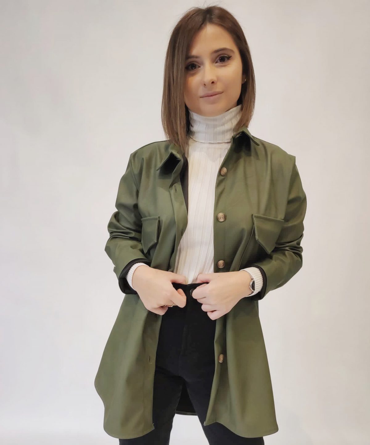 Chaqueta cuero sintético