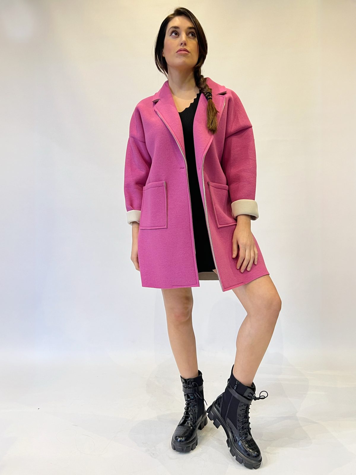 Chaqueta Efecto Punto Fino
