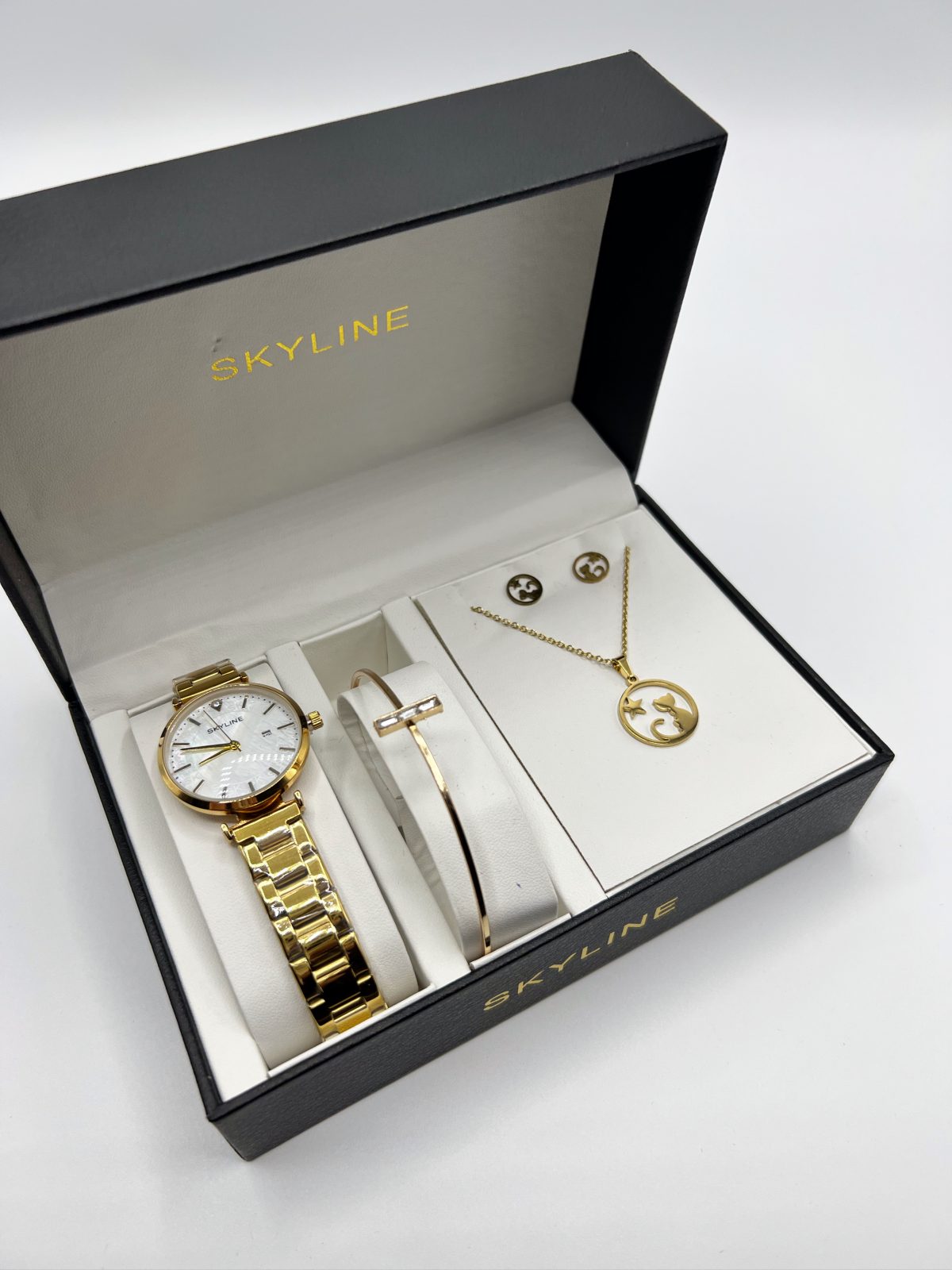 Conjunto Reloj Acero