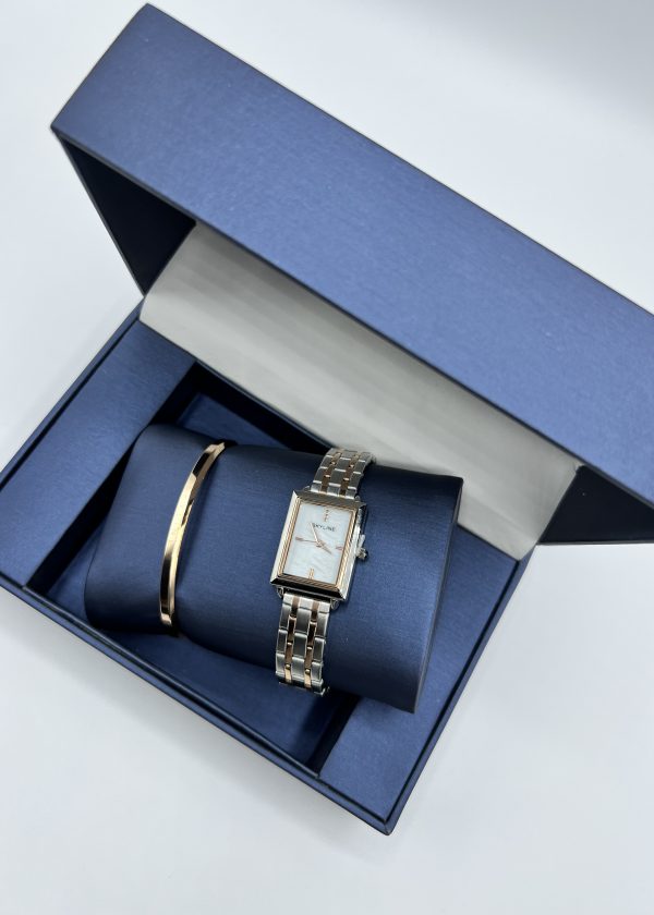 Conjunto Reloj AC Malla +  Brazalete