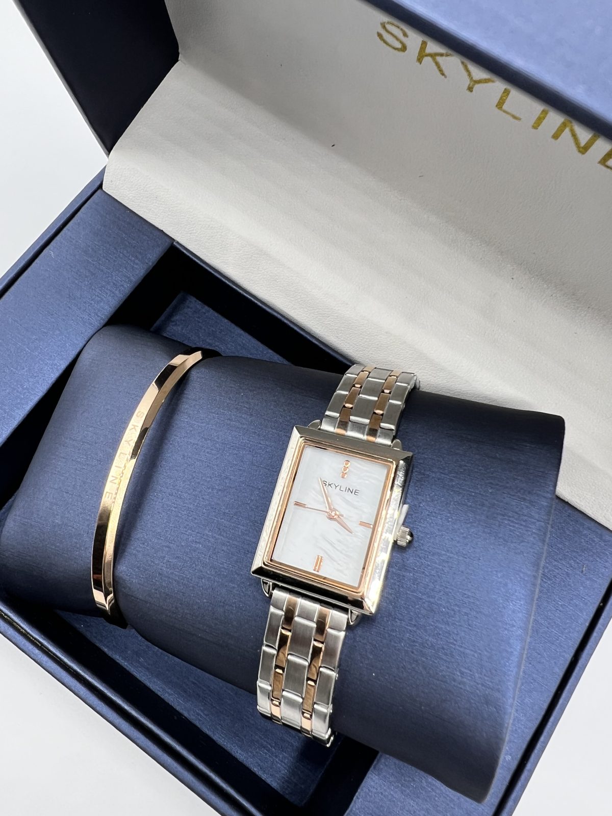 Conjunto Reloj AC Malla +  Brazalete - Imagen 2