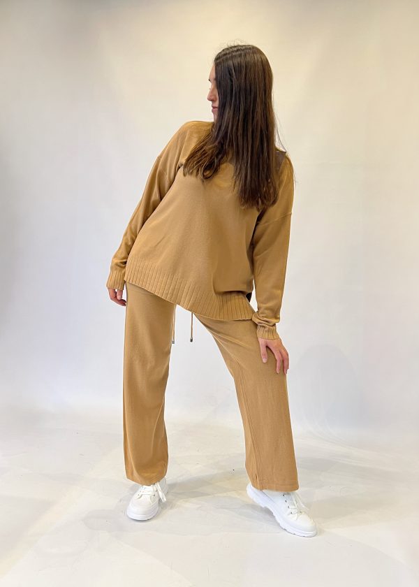 Pantalones de dos piezas para mujer, camisa blanca de manga larga con  solapa, conjunto de 2 piezas, pantalones rectos de cintura alta para mujer
