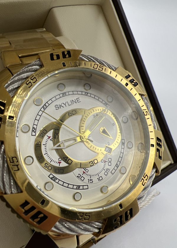 Reloj Acero Calendario 9007