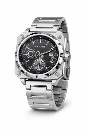 Reloj Skyline Acero Cuadrado - Imagen 4