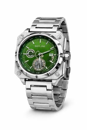 Reloj Skyline Acero Cuadrado - Imagen 3