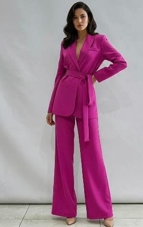 Traje Chaqueta y Pantalón con Cinturón
