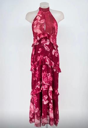 Vestido Largo de Chiffon Halter