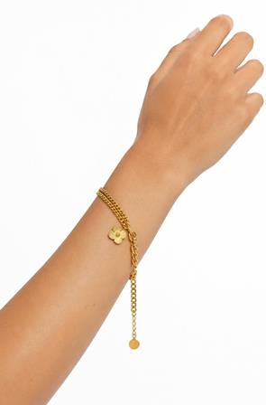 Pulsera Acero con Charm Trébol