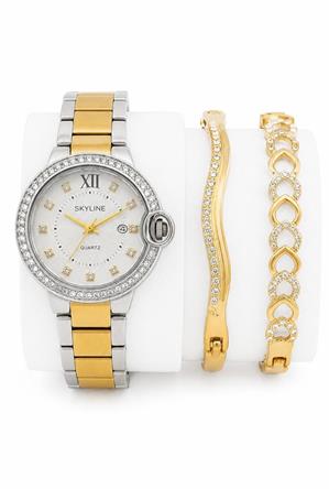 Conjunto Skyline Quartz Acero Mujer