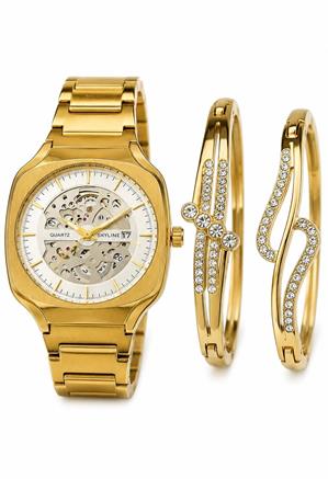 Conjunto Reloj Skyline Esfera Skeleton