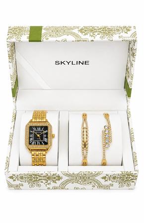Set Skyline Mujer Acero Inox
