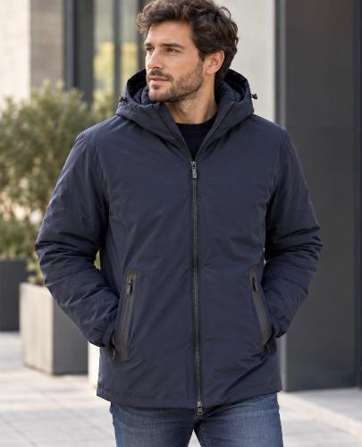 Parka Acolchada con Capucha de Visera