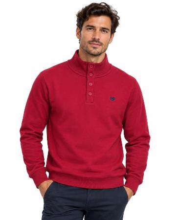 Sudadera Hombre Cuello Alto Abotonado