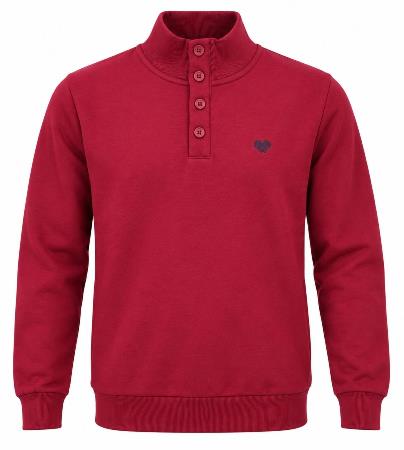 Sudadera Hombre Cuello Alto Abotonado