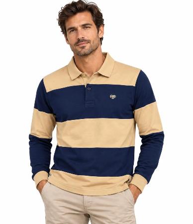 Polo Hombre Manga Larga O&B