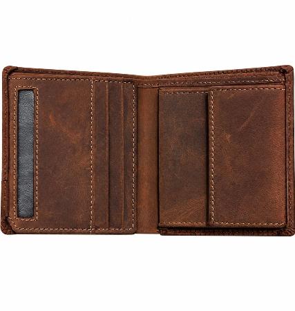 Cartera Hombre Piel Vacuna con RFID