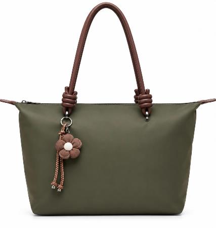 Bolso Shopper con Asas Nudo y Colgante