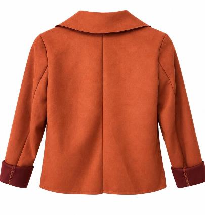 Chaqueta Mujer Efecto Ante Teja - Imagen 3
