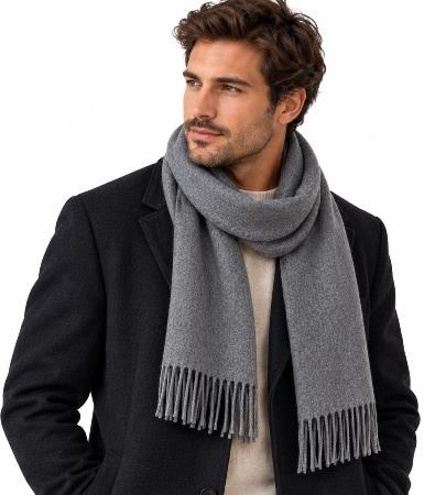 Bufanda Unisex con Flecos 30 x 180 cm.