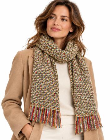 Bufanda Multicolor de Punto Reversible 30×180 Cm.