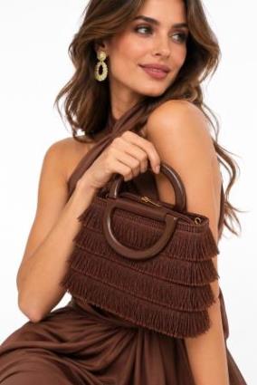 Bolso Fiesta con Flecos en Capas - Imagen 5