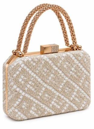 Clutch de Fiesta Champagne C/Encaje