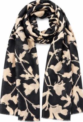 Bufanda Mujer con Estampado Floral Bicolor