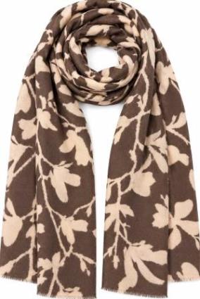 Bufanda Mujer con Estampado Floral Bicolor